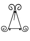 Black Metal Scroll Picture Frame Holder Stand Display Easel 10.5"X12"