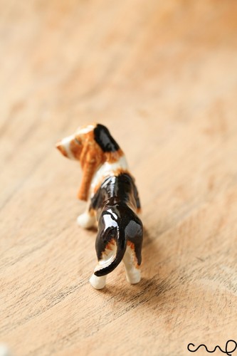 Juego de 2 Basset de Cerámica Perros Adornos Animales Coleccionables Estatuilla Regalo - Imagen 7 de 9
