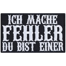 Heavy Metal Patch: Ich mache Fehler - du bist einer! Aufbügler Biker Aufnäher