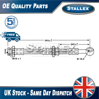 Fits Nissan Primera 1996-2002 1.6 1.8 2.0 TD Brake Hose Rear Left Stallex