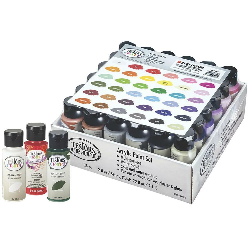 Testors Craft Matte White Acrylic Paint in the Craft Paint department at