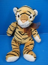 Toysrus Soft Classics Floppy Beanbag Sitting Tiger Plush Stuffed Animal 11"