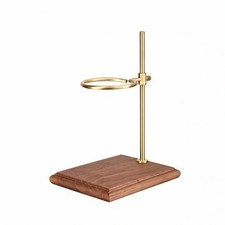 Hand-Pour Coffee Stand Wooden Base Rustic Dripper Holder with Base Stable