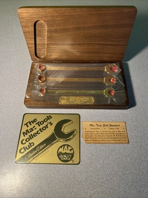 Mac Tools Collectors Club 24K Gold Plated Wrench Set Limited Edition SCL1986