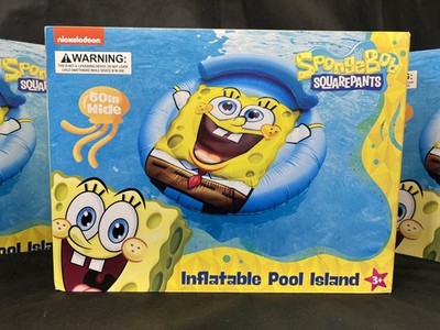SpongeBob SquarePants Inflatable Pool Island Float 60 in Wide Nickelodeon Kids