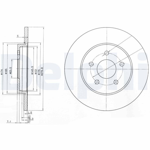 2X Bremsscheibe Delphi BG3663C FüR Ford Mondeo X400 Type Jaguar B4Y 3 Turnier 1-image