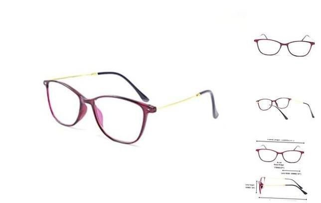 Blue Light Blocking Computer Glasses with Lightweight Frame Anti Red 2.5x Magnification