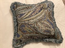 Osborne&Little/Nina Campbell Braemar Blue Ruche Edge Cushion Cover