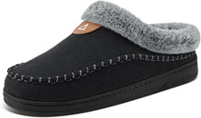 Slippers for Men Warm Moccasin Memory Foam House Shoes Indoor
