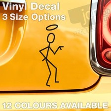 THE SAINT STICKMAN VINYL WINDOW CAR LAPTOP STICKER DECAL - 3 SIZES - 12 COLOURS