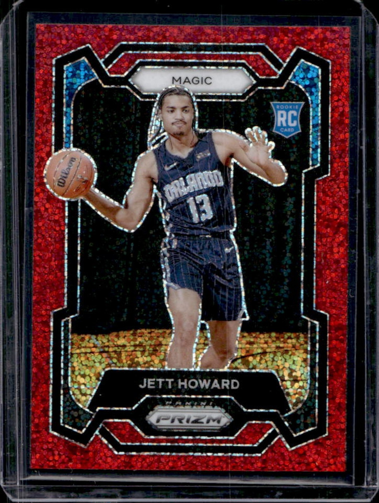 2023-24 Prizm Jett Howard RC Prizm Red Sparkle Rookie #132 Magic