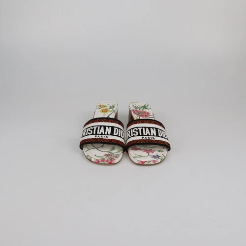 Sandales Christian Dior multicolores brodées Dway Slide