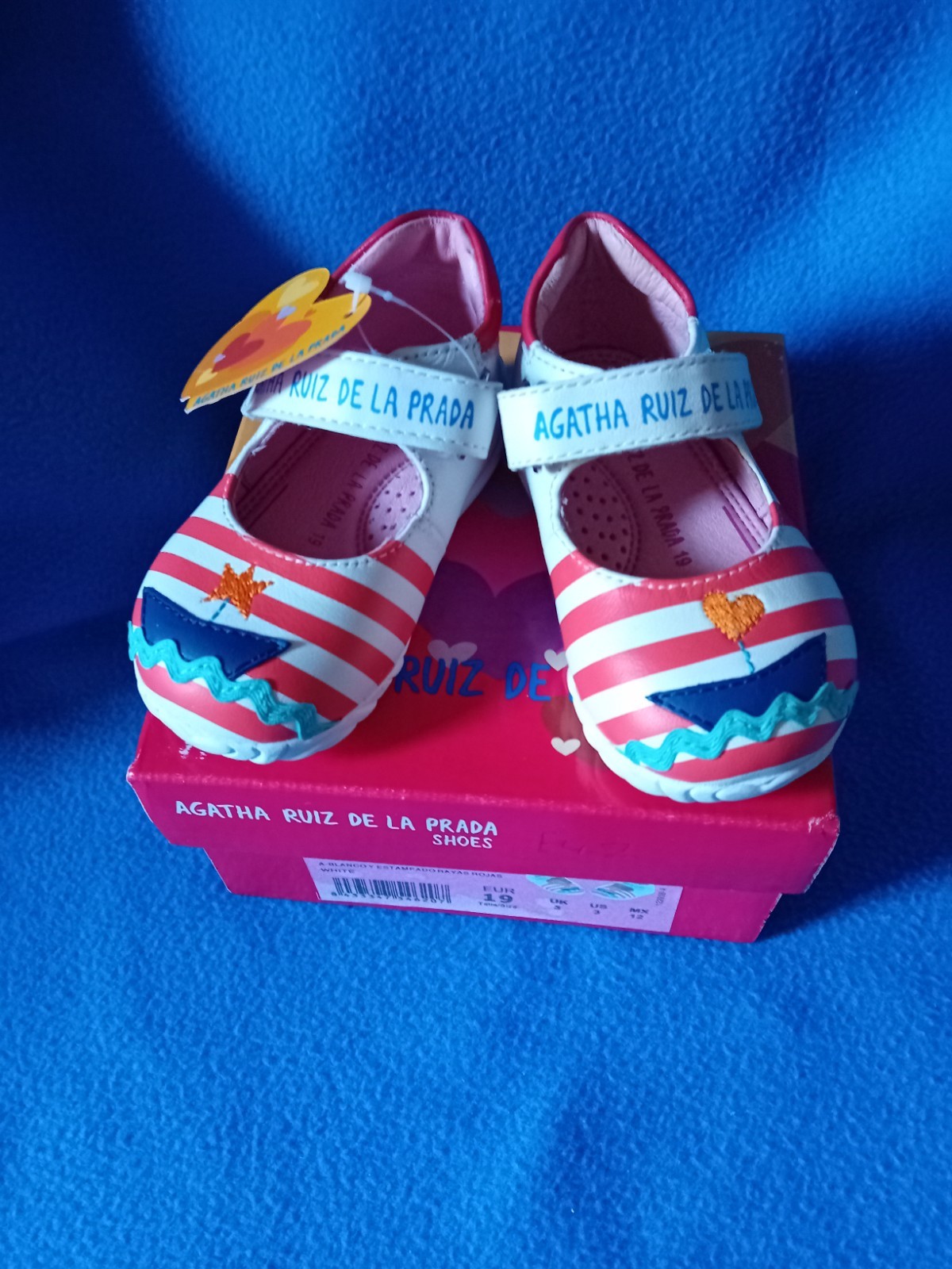 Sz.3/eu 19"nautical" Stripes&boats.new/box.