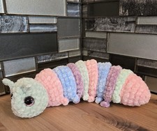 Crochet Caterpillar 10.5" Long Amigurumi Gift Chenille Insect Bug Cute Gift