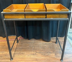 Custom Steel Display Table w/ Wooden Trays GA20810