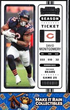 David Montgomery 2022 Panini Contenders #22 Chicago Bears Football