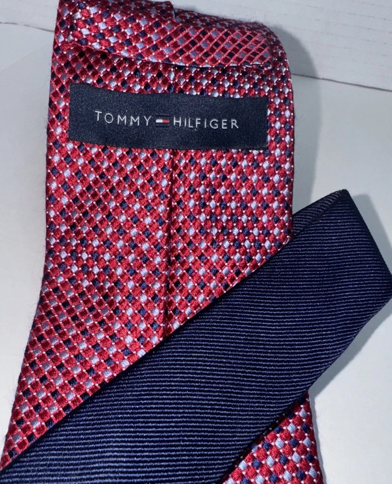 Tommy Hilfiger Hombre Corbata Cuello Lote 3 Geométrica Foto 3 de 4