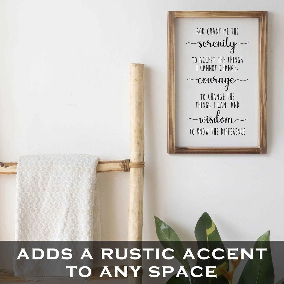 Serenity Prayer Sign 11x16 - Christian Wall Art, Rustic Bedroom Decor, God Gr... - Image 3 of 4