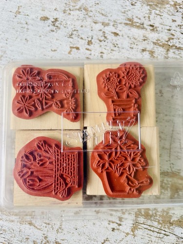 Stampin Up! Juego de 4 estampillas montadas A Flower For All Seasons retiradas - Imagen 3 de 5