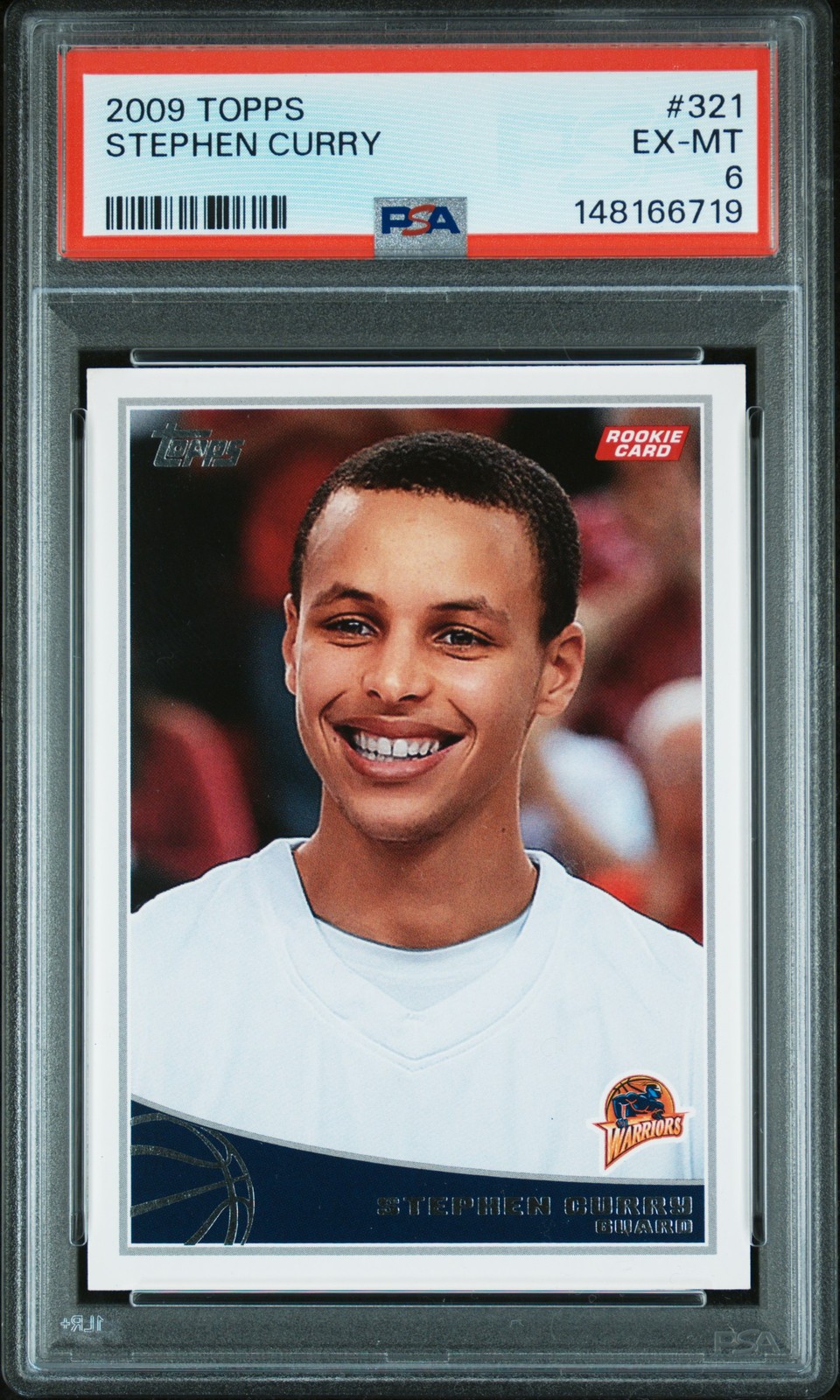 2009 TOPPS #321 STEPHEN CURRY ROOKIE RC PSA 6