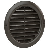 LüFtungsgitter Rund Kunststoff 150 Mm, Braun, Inkl. Insektenschutz Abluftgitter