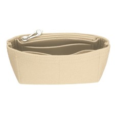 Purse Organizer Insert Mini Felt Handbag Organizer with Zipper Khaki