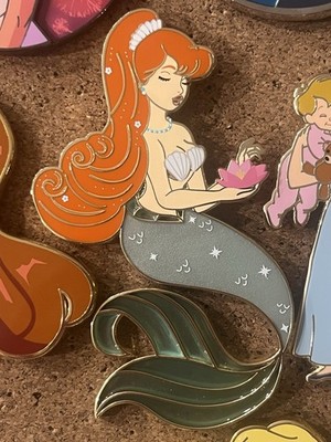 Red Head Mermaid Peter Pan Fantasy Pin