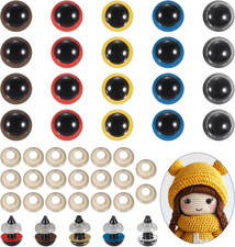 18Mm Safety Eyes, 20Pcs Realistic Doll Crocheting Safety Eyes with Washers for D