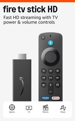 Amazon Fire TV Stick HD (newest model) free and live TV, Alexa