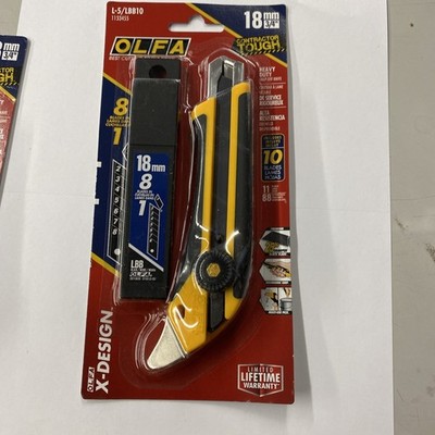 OLFA 18mm Heavy-Duty Utility Knife - Multi-Purpose Custom Cutting Depth #NIP