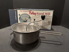 Foley Vintage Food Mill 7" Masher Ricer Strainer Kitchen Hand Crank With Box