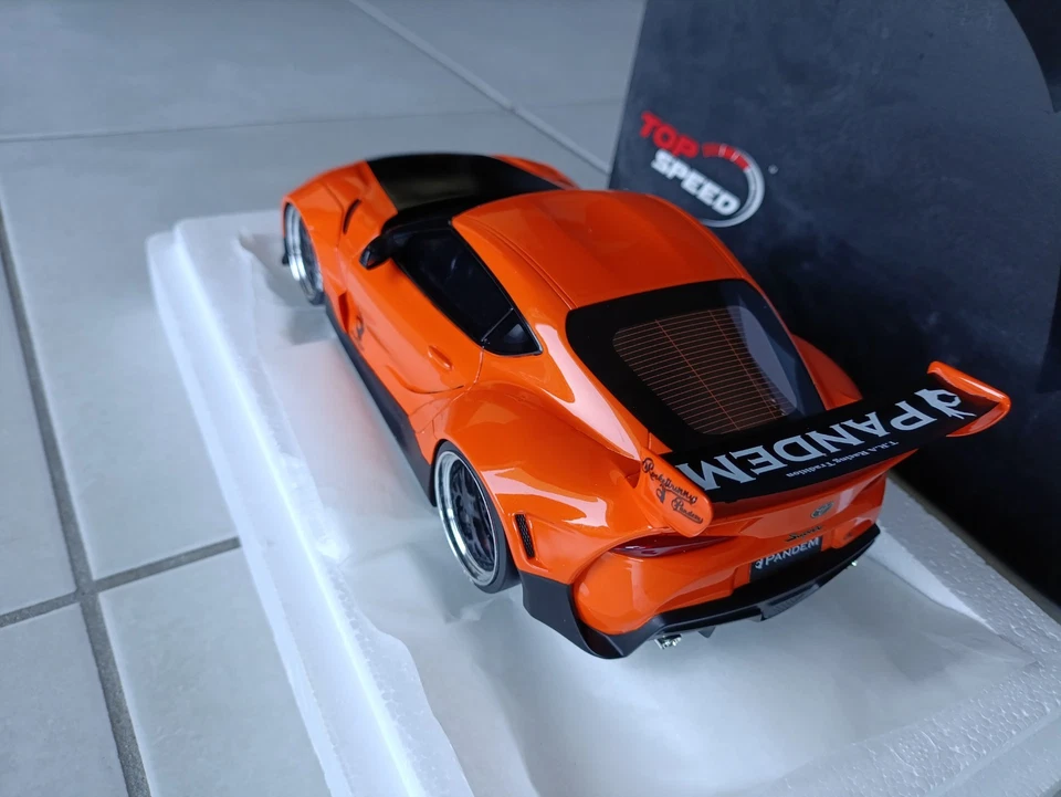 Pandem Toyota GR Supra V1.0 Orange A90 Top Speed TS0359 1/18 No SPARK - Photo 4/4