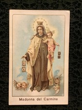 Santino Madonna del Carmine orazione 1898 cromolitografia 