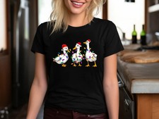 Merry Christmas Santa , Reindeer T-Shirt Cute