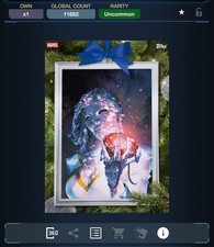 VIDEOGAME Topps Marvel 25 - 12 DAYS OF TOPPS Ornament Silver - EMMA FROST