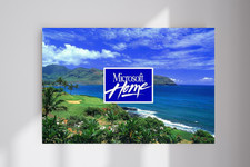 Microsoft Home Retro 1990s Tropical Beach Vaporwave Poster | 4x6 11x17 24x36