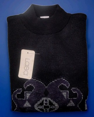 Herren Pullover Langarm Wolle Halber Kragen Lupen