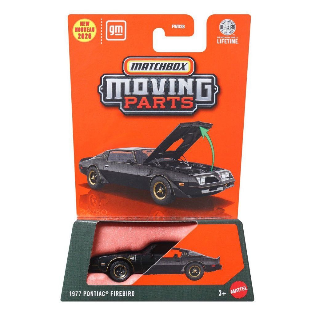 2026 Matchbox Moving Parts 1977 Pontiac Firebird # Black Case M