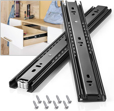 Drawer Slides 1 Pair Full Extension 10 12 14 16 18 20 22 24 inch Side Mount Rail