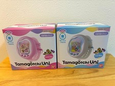 Tamagotchi Uni Prism White  Aurora Pink Set Premium Bandai Digital Pet New