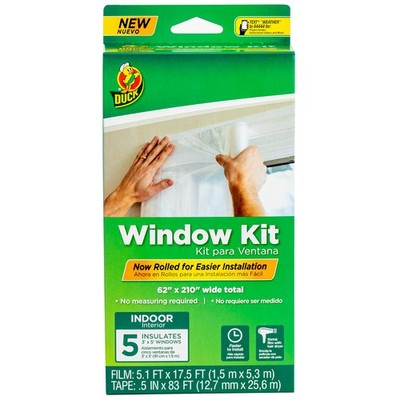 Duck Brand Rolled Window Insulation Kit: 62 in. x 210 in. (Clear) *5 pieces