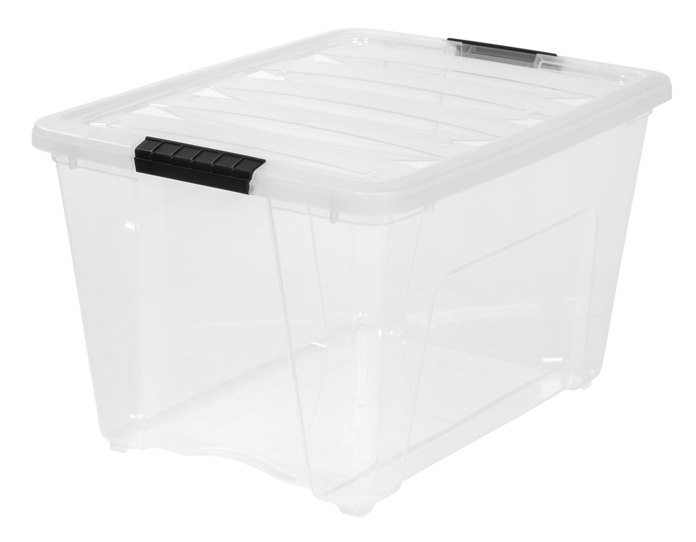IRIS 53 Qt Clear Stackable Plastic Storage Bin with Latching Lid  