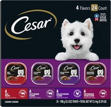 Cesar Wet Dog Food Classic Loaf in Sauce Beef Recipe, Filet Mignon, Grilled C...