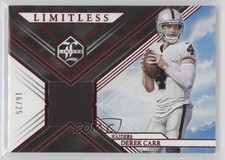 2022 Panini Limited Limitless Materials Ruby Spotlight 16/25 Derek Carr 1u6