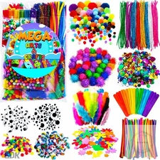 Arts and Crafts Supplies for Kids 1170Pcs+ Craft Art Supply Kit for Toddlers Kid