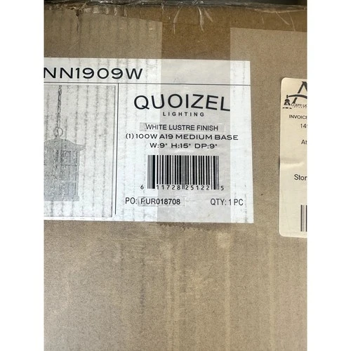 Stonington Matte White Hanging Lantern Ceiling 9.5 inch Light New in Box - Picture 2 of 5