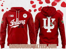 Indianaa Hoosi-Er 2026 Rose Bowl 3D Hoodie Fullsize Xs-5Xl