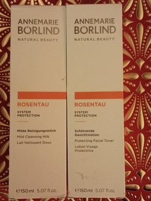 Annemarie Borlind Rosentau Mild Cleansing Milk & Protecting Facial Toner 5.07oz