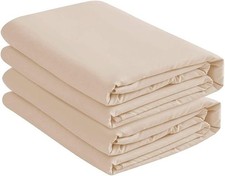 Full XL Fitted Sheets 2 Pack Beige 15 Inch Deep Pocket 54x80 Microfiber Soft