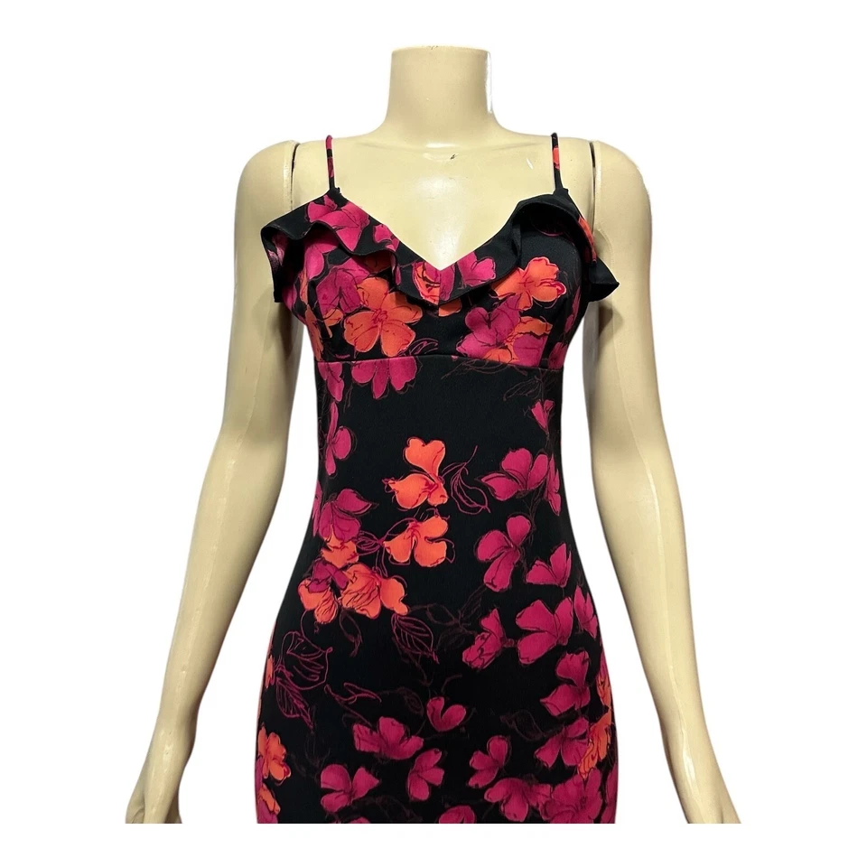 Vestido múltiple negro vintage de la década de 2000 para mujer S M Vamp oscuro romance con volantes caprichoso Foto 3 de 4